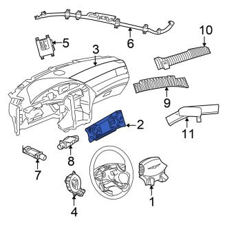 New OEM Lower Instrument Panel Air Bag Fits, 2004-2008 Chrysler Pacifica - Part # 5140825AA