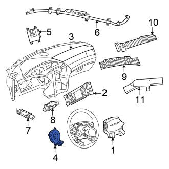 New OEM Air Bag Clockspring Fits, 2007-2009 Chrysler Aspen - Part # R5082062AJ