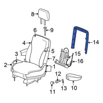 New OEM Front Left Seat Back Panel Fits, 2005-2006 Chrysler Pacifica - Part # YM351DVAA