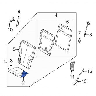 New OEM Rear Right Seat Cushion Foam Fits, 2004 Chrysler Pacifica - Part # YN121L5AA