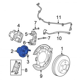 New OEM Rear Wheel Bearing and Hub Assembly Fits, 2004-2006 Chrysler Pacifica - Part # 4880209AC