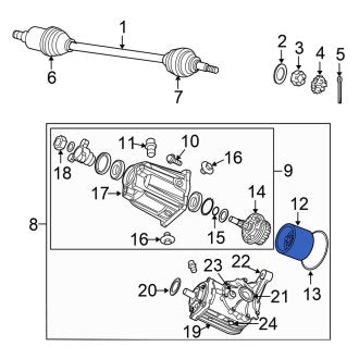 New OEM Rear Drive Shaft Pinion Yoke Fits, 2004 Chrysler Pacifica - Part # 4809684AB