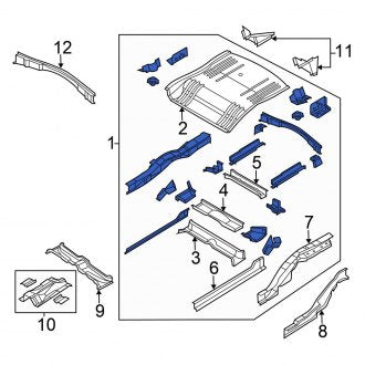 New OEM Front Right Frame Side Member Assembly Fits, 2007-2008 Chrysler Pacifica - Part # 4719536AF