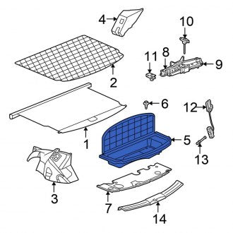 New OEM Rear Trunk Floor Storage Box Fits, 2004 Chrysler Pacifica - Part # TW691L8AE