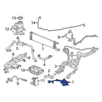 New OEM Drive Motor Inverter Cooler Water Pump Fits, 2024 Chrysler Pacifica - Part # 68643461AA