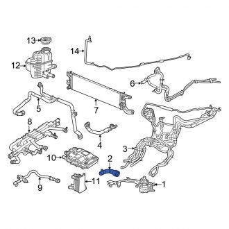 New OEM Drive Motor Inverter Radiator Hose Fits, 2022-2024 Chrysler Pacifica - Part # 68581254AA