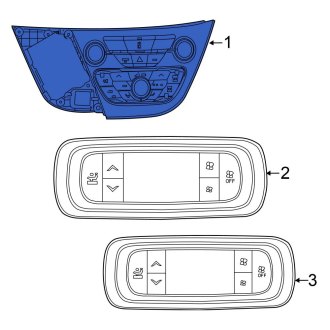 New OEM Front HVAC Temperature Control Panel Fits, 2017-2024 Chrysler Pacifica - Part # 6UX621X8AA