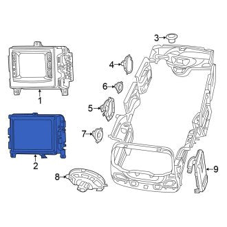 New OEM Radio Control Unit Fits, 2024 Chrysler Pacifica - Part # 68629325AC