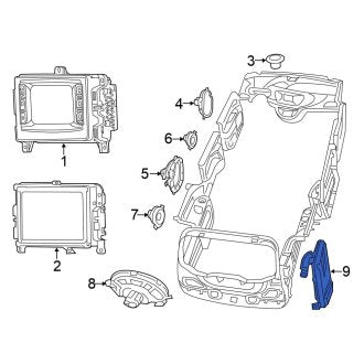 New OEM Radio Amplifier Fits, 2019-2020 Chrysler Pacifica - Part # 68440634AB