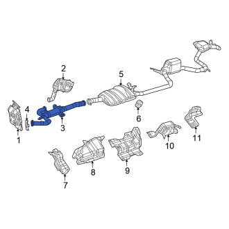 New OEM Exhaust Crossover Pipe Fits, 2017-2024 Chrysler Pacifica - Part # 68187968AJ
