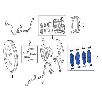 New OEM Front Disc Brake Pad Set Fits, 2021-2024 Chrysler Pacifica - Part # 68526732AA