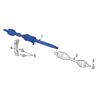 New OEM Front Right CV Axle Assembly Fits, 2018-2020 Chrysler Pacifica - Part # 68394551AA