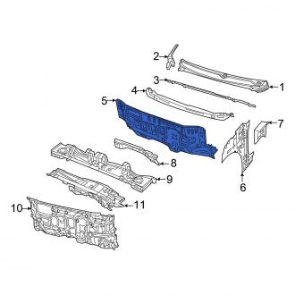 New OEM Front Firewall Fits, 2017-2024 Chrysler Pacifica - Part # 68227586AF