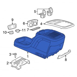 New OEM Center Center Console Fits, 2017-2018 Chrysler Pacifica - Part # 5XF832D2AI