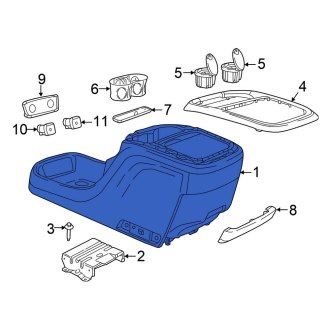 New OEM Center Center Console Fits, 2024 Chrysler Pacifica - Part # 7UC071X9AA