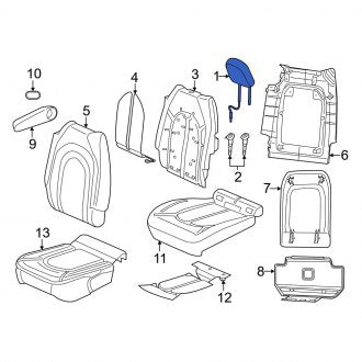 New OEM Front Headrest Fits, 2022-2024 Chrysler Pacifica - Part # 7RK061A3AA