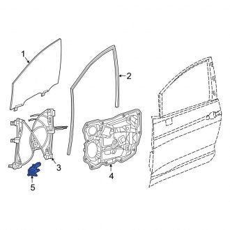 New OEM Front Left Window Motor Fits, 2024 Chrysler Pacifica - Part # 68314751AB