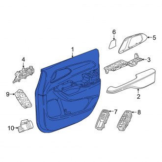 New OEM Front Right Inner Door Interior Trim Panel Fits, 2019-2020 Chrysler Pacifica - Part # 7AG962D2AA