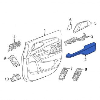 New OEM Front Right Door Armrest Fits, 2021-2024 Chrysler Pacifica - Part # 6FL20LA3AB