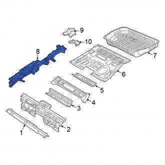 New OEM Rear Left Frame Side Member Fits, 2022-2024 Chrysler Pacifica - Part # 68491421AB