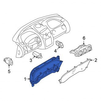 New OEM Instrument Cluster Fits, 2005 Chrysler Sebring - Part # 8100A016