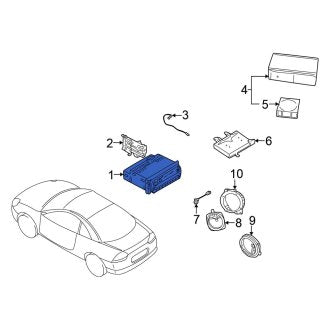 New OEM Radio Control Unit Fits, 2001-2002 Chrysler Sebring - Part # MR459822