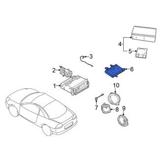 New OEM Radio Amplifier Fits, 2001-2005 Chrysler Sebring - Part # MR472783