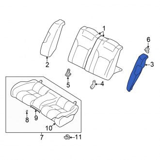 New OEM Front Left Seat Back Assembly Fits, 2004-2005 Chrysler Sebring - Part # MN121023XC