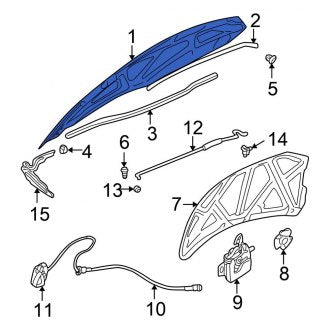 New OEM Front Hood Panel Fits, 2001-2006 Chrysler Sebring - Part # 4814749AG