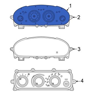 New OEM Instrument Cluster Fits, 2001-2003 Chrysler Sebring - Part # 5026194AH