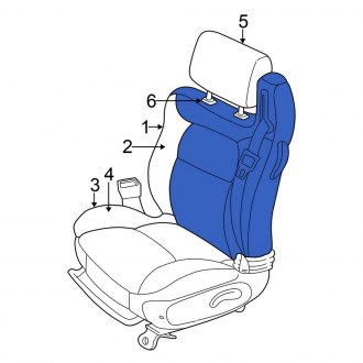 New OEM Front Right Seat Back Assembly Fits, 2001, 2003-2004 Chrysler Sebring - Part # UL381T5AA