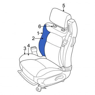 New OEM Front Left Headrest Fits, 2005-2006 Chrysler Sebring - Part # ZF001L5AA