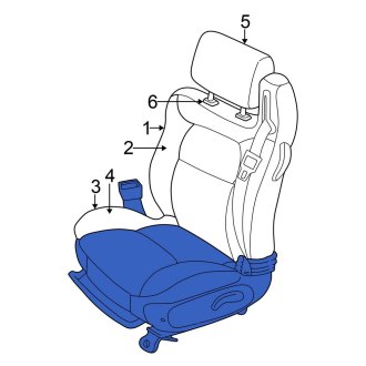 New OEM Front Right Seat Cushion Foam Fits, 2003-2004 Chrysler Sebring - Part # UK981L5AA