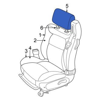 New OEM Front Right Headrest Fits, 2005-2006 Chrysler Sebring - Part # ZE991DVAA