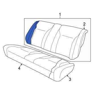 New OEM Rear Seat Back Assembly Fits, 2001-2004 Chrysler Sebring - Part # UL841T5AB