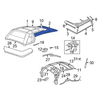 New OEM Headliner Fits, 2006 Chrysler Sebring - Part # JB351L5AB