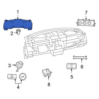 New OEM Instrument Cluster Fits, 2007-2009 Chrysler Sebring - Part # 5107704AJ