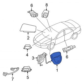 New OEM Steering Wheel Air Bag Fits, 2009-2010 Chrysler Sebring - Part # XS27XDVAG