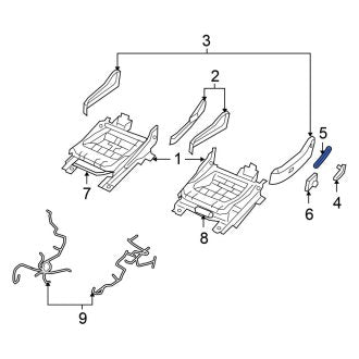 New OEM Genuine Isuzu, Front Left Seat Back Recliner Adjustment Mechanism Cover - Part # 8971597043