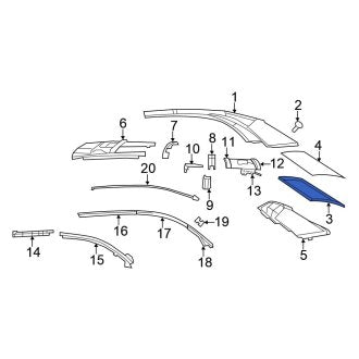 New OEM Back Glass Fits, 2011-2014 Chrysler 200 - Part # 68418994AA