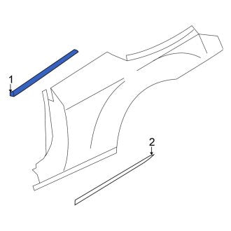 New OEM Rear Right Quarter Panel Molding Fits, 2011-2014 Chrysler 200 - Part # 5303680AG