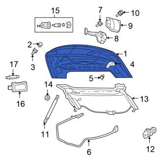 New OEM Rear Deck Lid Fits, 2011 Chrysler 200 - Part # 5008940AJ