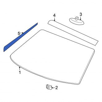 New OEM Front Left Windshield Molding Fits, 2004-2008 Chrysler Crossfire - Part # 1BY07XZAAA