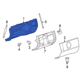 New OEM Front Glove Box Fits, 2005-2008 Chrysler Crossfire - Part # XZ98BWNAA