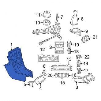 New OEM Center Front Center Console Fits, 2004-2008 Chrysler Crossfire - Part # XZ94XDVAA