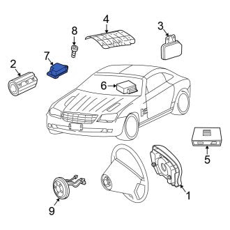 New OEM Air Bag Impact Sensor Fits, 2004-2006 Chrysler Crossfire - Part # 5099300AA