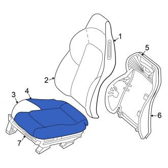 New OEM Left Seat Cover Fits, 2004 Chrysler Crossfire - Part # YQ73ARKAA