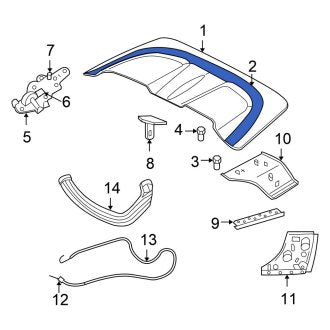 New OEM Convertible Top Tonneau Cover Seal Fits, 2005-2008 Chrysler Crossfire - Part # 5104937AA