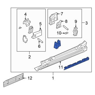 New OEM Right Rocker Panel Fits, 2004-2008 Chrysler Crossfire - Part # 5099034AA