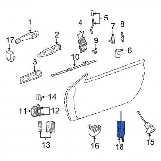 New OEM Keyless Entry Transmitter Fits, 2005-2008 Chrysler Crossfire - Part # 68533819AA